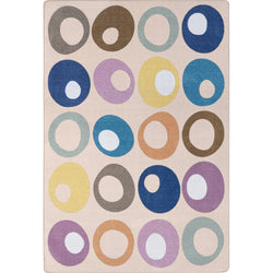 Joy Carpets All Together Now 7'8" x 10'9" Rectangle Area Rug in Color Beige