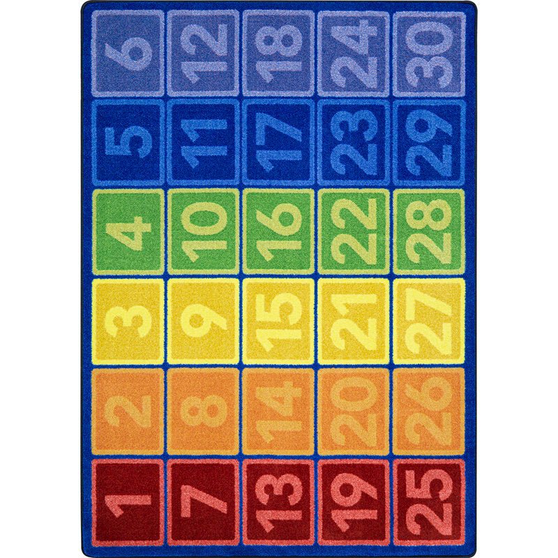 Joy Carpets I Can Count 5'4" x 7'8" Rectangle Area Rug Color Multi (JOY - 2181C) - SchoolOutlet