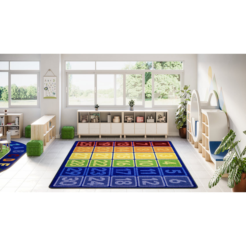 Joy Carpets I Can Count 10'9" x 13'2" Rectangle Area Rug in Color Multi (JOY - 2181G) - SchoolOutlet