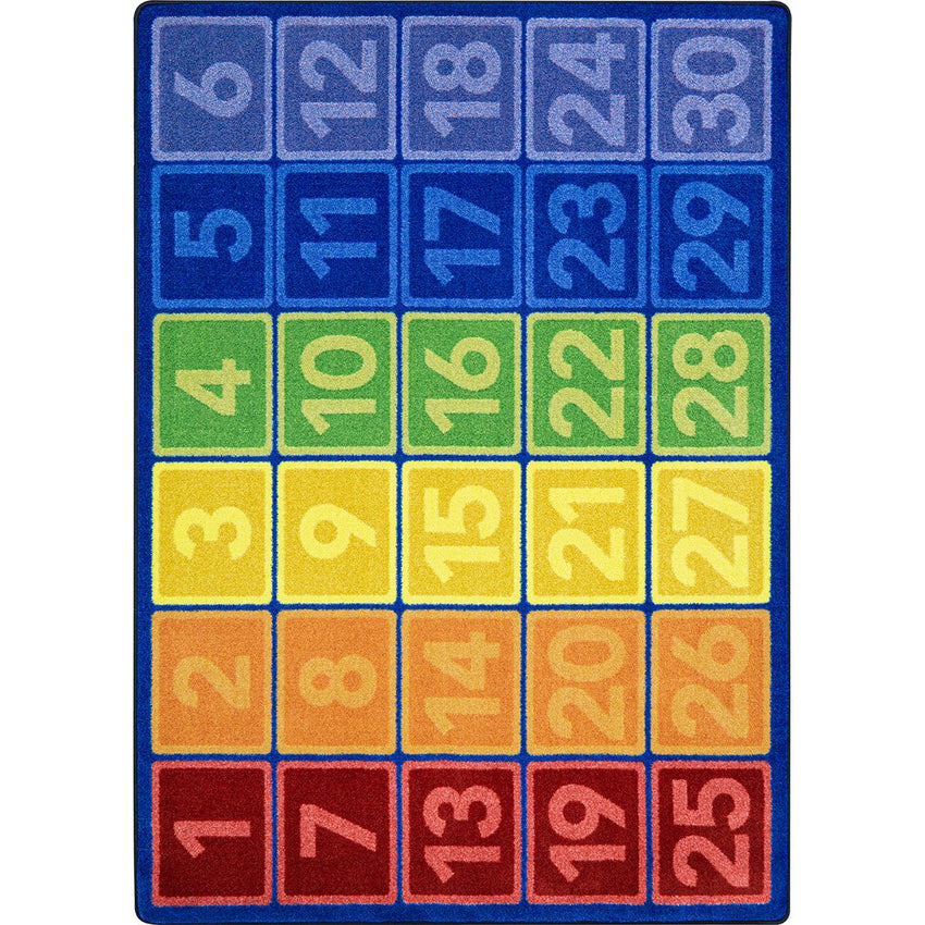 Joy Carpets I Can Count 10'9" x 13'2" Rectangle Area Rug in Color Multi (JOY - 2181G) - SchoolOutlet