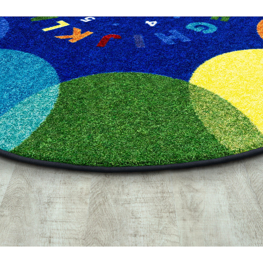 Joy Carpets Take A Seat 10'9" x 13'2" Oval Area Rug in Color Multi (JOY - 2182GG) - SchoolOutlet