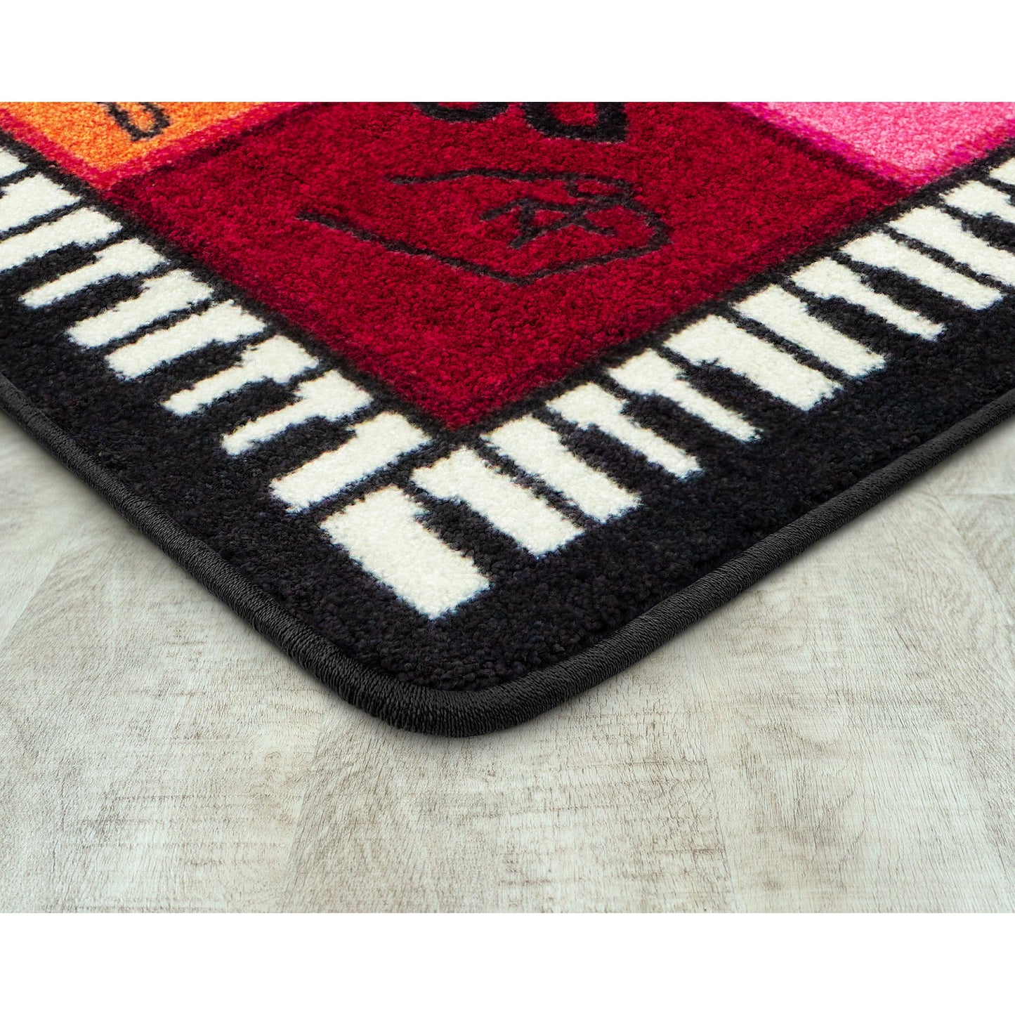 Joy Carpets Pitch Perfect 5'4" x 7'8" Rectangle Area Rug in Color Multi (JOY - 2183C) - SchoolOutlet