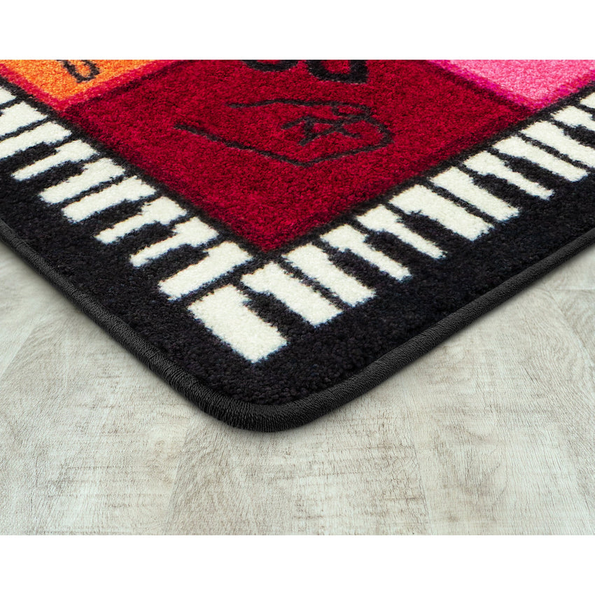 Joy Carpets Pitch Perfect 5'4" x 7'8" Rectangle Area Rug in Color Multi (JOY - 2183C) - SchoolOutlet