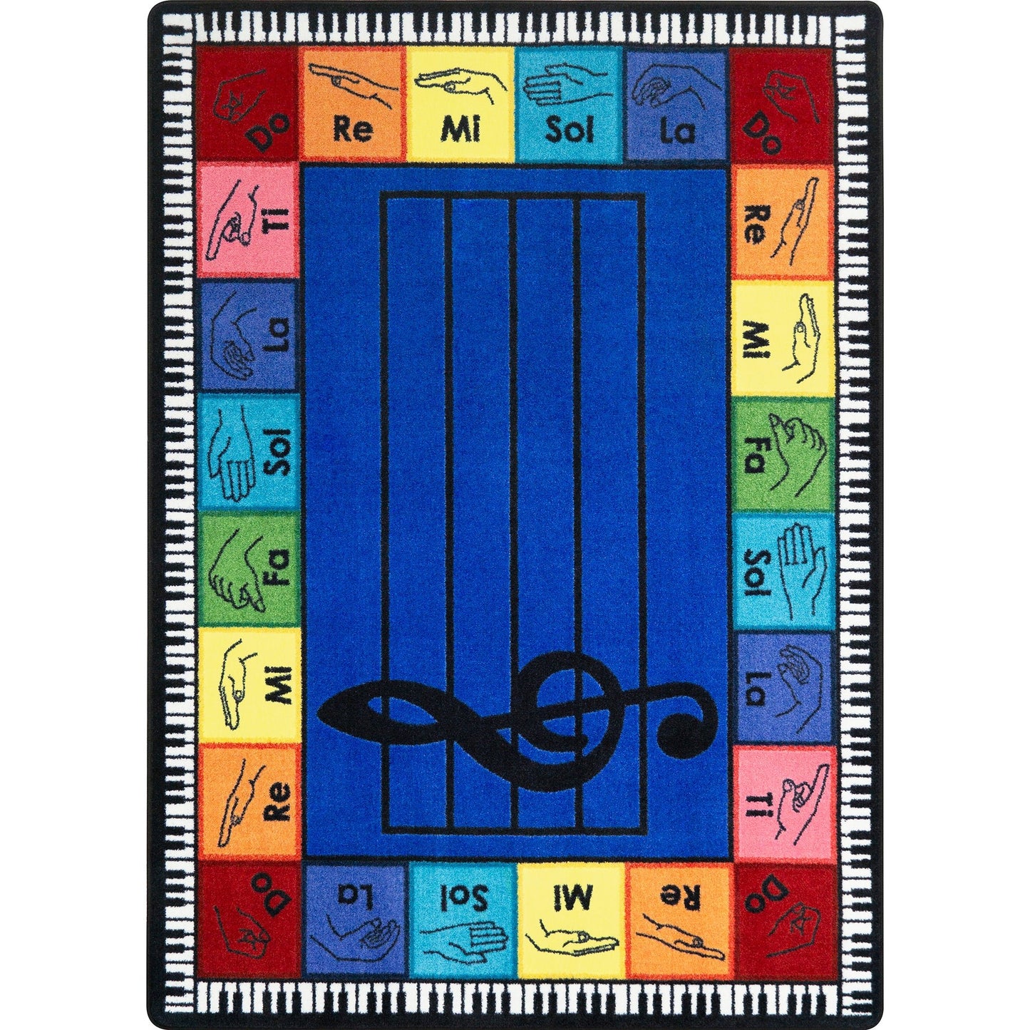 Joy Carpets Pitch Perfect 10'9" x 13'2" Rectangle Area Rug in Color Multi (JOY - 2183G) - SchoolOutlet