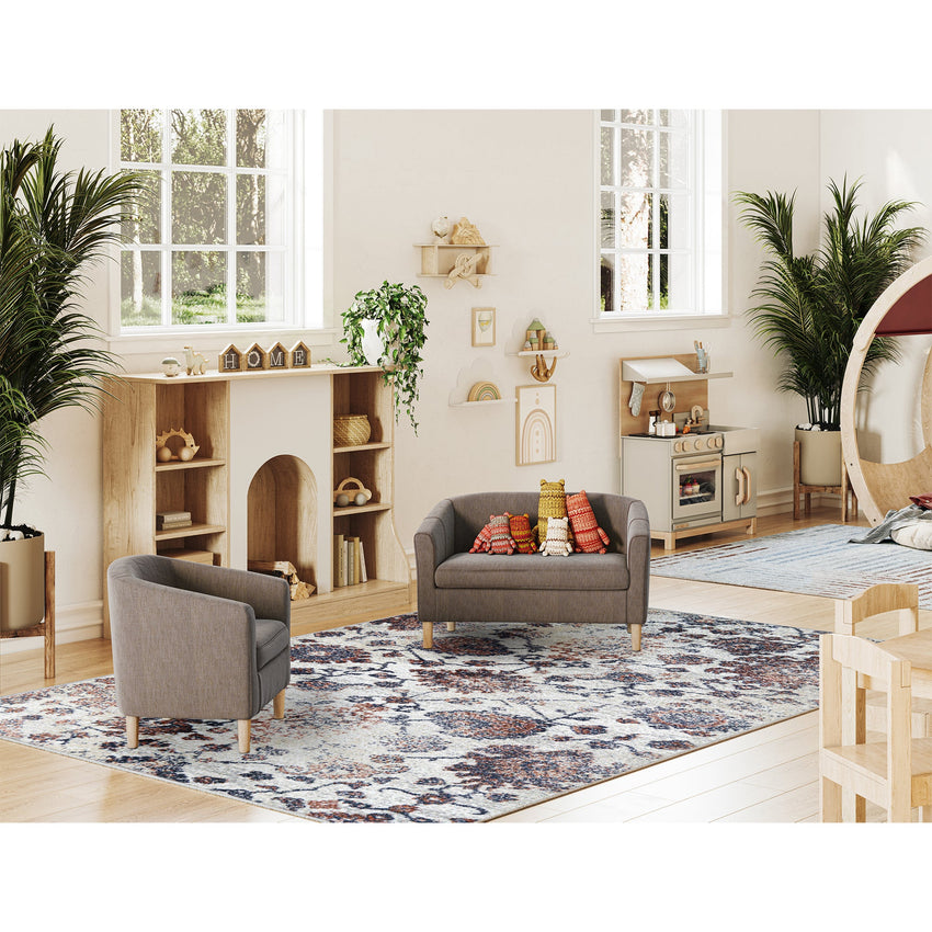 Joy Carpets Mojave Bloom 3'10" x 5'4" Rectangle Area Rug (JOY - 2184B) - SchoolOutlet