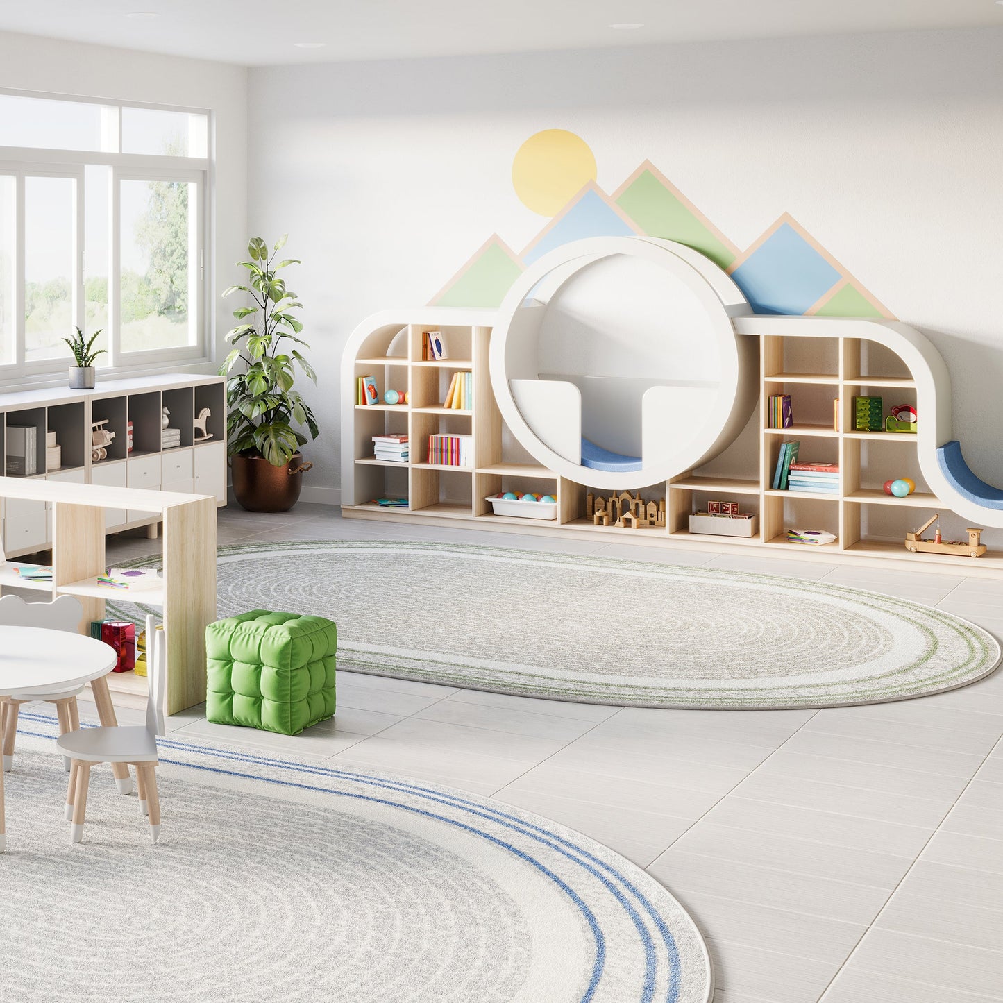 Joy Carpets Cozy Corner 3'10" x 5'4" Oval Area Rug (JOY - 2185BB) - SchoolOutlet