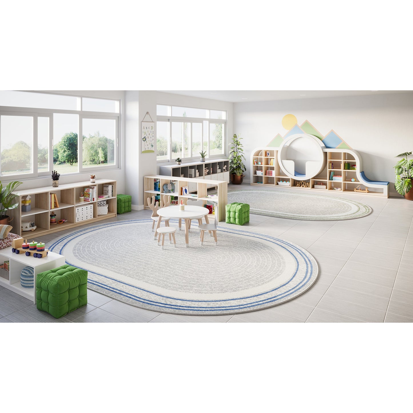 Joy Carpets Cozy Corner 3'10" x 5'4" Oval Area Rug (JOY - 2185BB) - SchoolOutlet