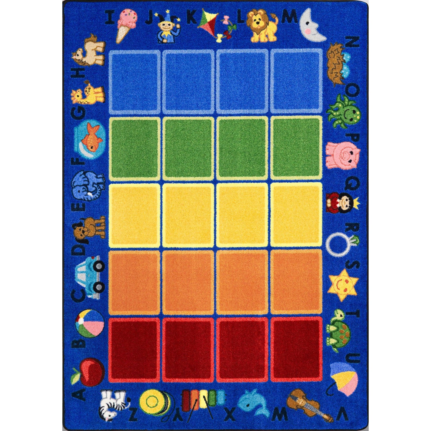 Joy Carpets Smart Start 7'8" x 10'9" Rectangle Area Rug in Color Multi (JOY - 2187D - 01) - SchoolOutlet