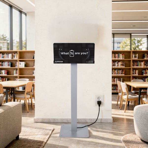 Luxor KwikBoost Floor Stand Courtesy Charging Station -Freestanding (LUX-KBSCCSFS)