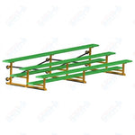 Jaypro Sports Bleacher - 3 Row - Tip & Roll, Single Foot Plank, Powder Coated - 15' L (BLCH-3TRGPC)