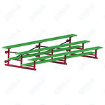 Jaypro Sports Bleacher - 3 Row - Tip & Roll, Single Foot Plank, Powder Coated - 15' L (BLCH-3TRGPC)