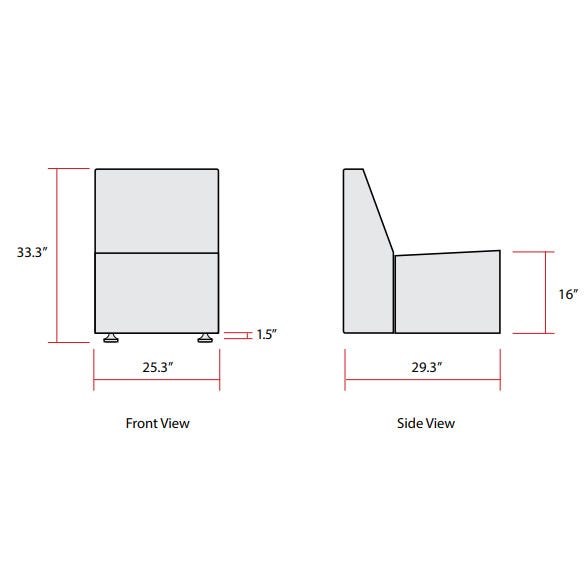 Marco Sonik Soft Seating 22" W Single Chair - 18" Seat Height (LF1004-G1)