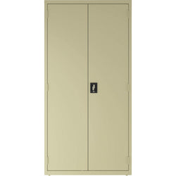 Lorell Fortress Series Janitorial Cabinet Steel 4 Shelves 3-Point Locking System 72 Inch Height (LLR-LLR0001X)