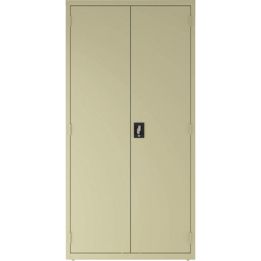 Lorell Fortress Series Janitorial Cabinet Steel 4 Shelves 3 - Point Locking System 72 Inch Height (LLR - LLR0001X) - SchoolOutlet