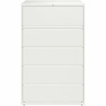 Lorell Fortress Series 5 - Drawer Lateral File with Roll - out Posting Shelf White Steel 42