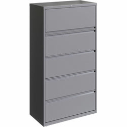 Lorell Fortress Series 5-Drawer Lateral File with Roll-out Posting Shelf 36"W x 18.6"D x 67.6"H (LLR-FRT-LF36-5D676)