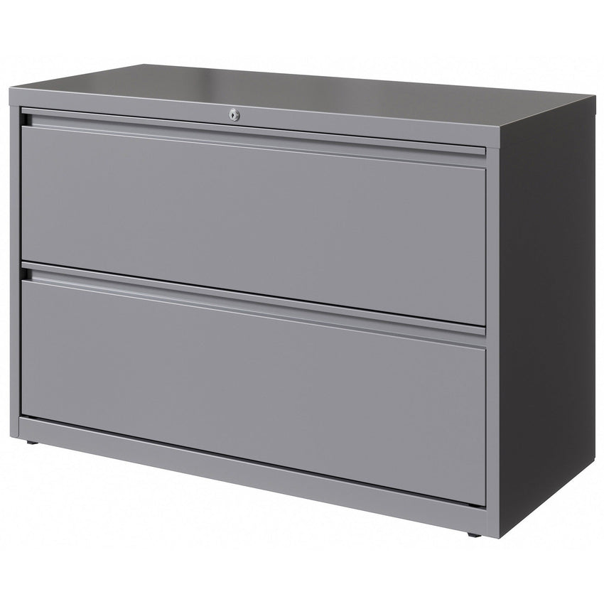 Lorell Fortress Series 2 - Drawer Lateral File with Magnetic Label Holders 42"W x 18.6"D x 28"H (LLR - FRT - LF42 - 2D28) - SchoolOutlet