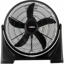 Lorell 20 in 3-Speed Box Fan with Tilt Adjustment Wall or Floor Mount Black 24.2"W x 7.2"L x 24.2"H (LLR-LLR00301)