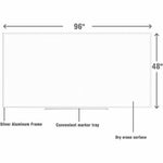 Lorell Dry - Erase Board with Silver Aluminum Frame and Styrene Surface 96