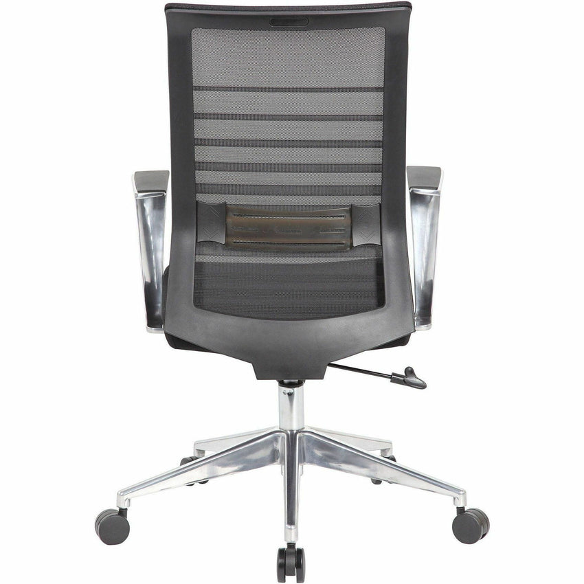 Lorell Horizontal Mesh High - Back Conference Chair with Aluminum Arms and Base 19'' - 22'' "H (LLR - LLR00580) - SchoolOutlet