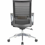 Lorell Horizontal Mesh High - Back Conference Chair with Aluminum Arms and Base 19'' - 22'' 