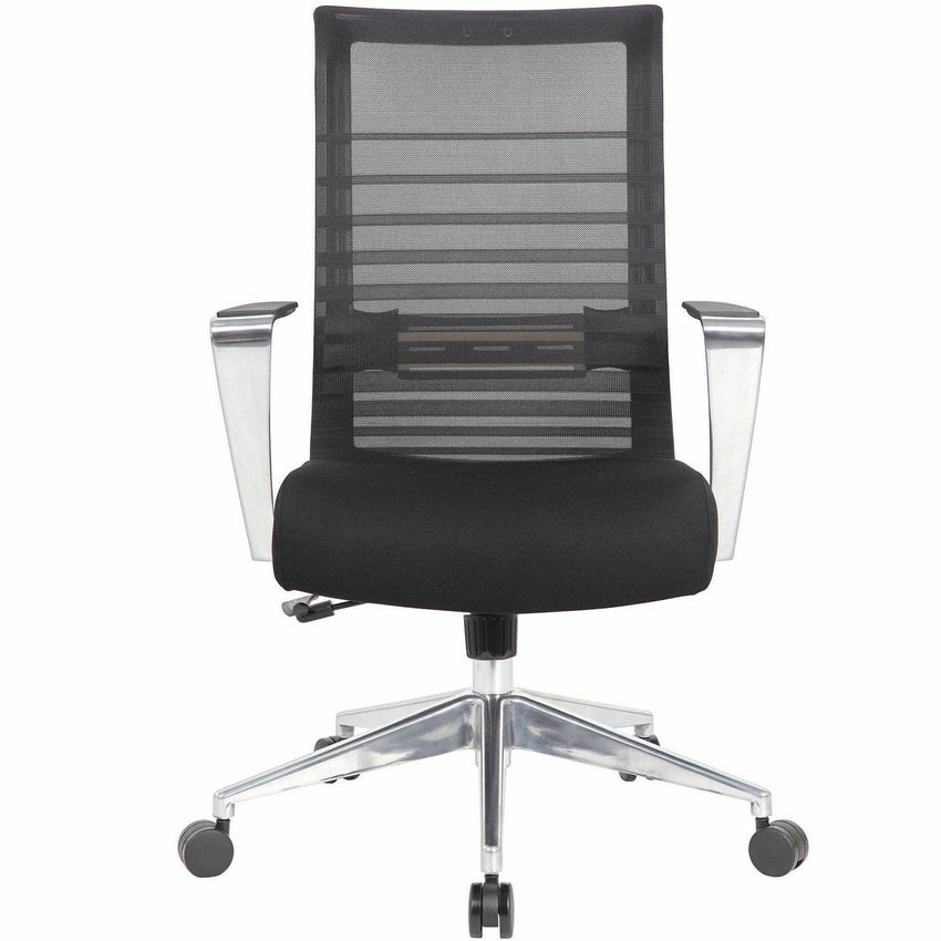 Lorell Horizontal Mesh High - Back Conference Chair with Aluminum Arms and Base 19'' - 22'' "H (LLR - LLR00580) - SchoolOutlet