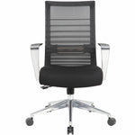 Lorell Horizontal Mesh High - Back Conference Chair with Aluminum Arms and Base 19'' - 22'' 