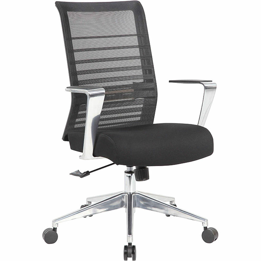 Lorell Horizontal Mesh High - Back Conference Chair with Aluminum Arms and Base 19'' - 22'' "H (LLR - LLR00580) - SchoolOutlet
