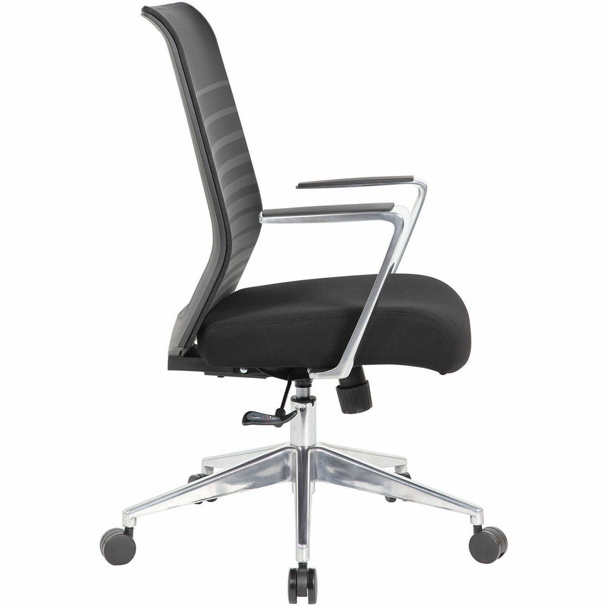 Lorell Horizontal Mesh High - Back Conference Chair with Aluminum Arms and Base 19'' - 22'' "H (LLR - LLR00580) - SchoolOutlet