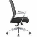 Lorell Horizontal Mesh High - Back Conference Chair with Aluminum Arms and Base 19'' - 22'' 