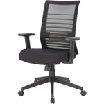 Lorell Horizontal Mesh High - Back Task Chair with Synchro - Tilt and Seat Slider 18.50