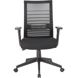 Lorell Horizontal Mesh High-Back Task Chair with Synchro-Tilt and Seat Slider 18.50" - 21.50"H (LLR-LLR00590)