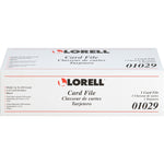 Lorell Desktop Business Card File with Hinged Cover 650 Card Capacity (LLR - LLR01029) - SchoolOutlet