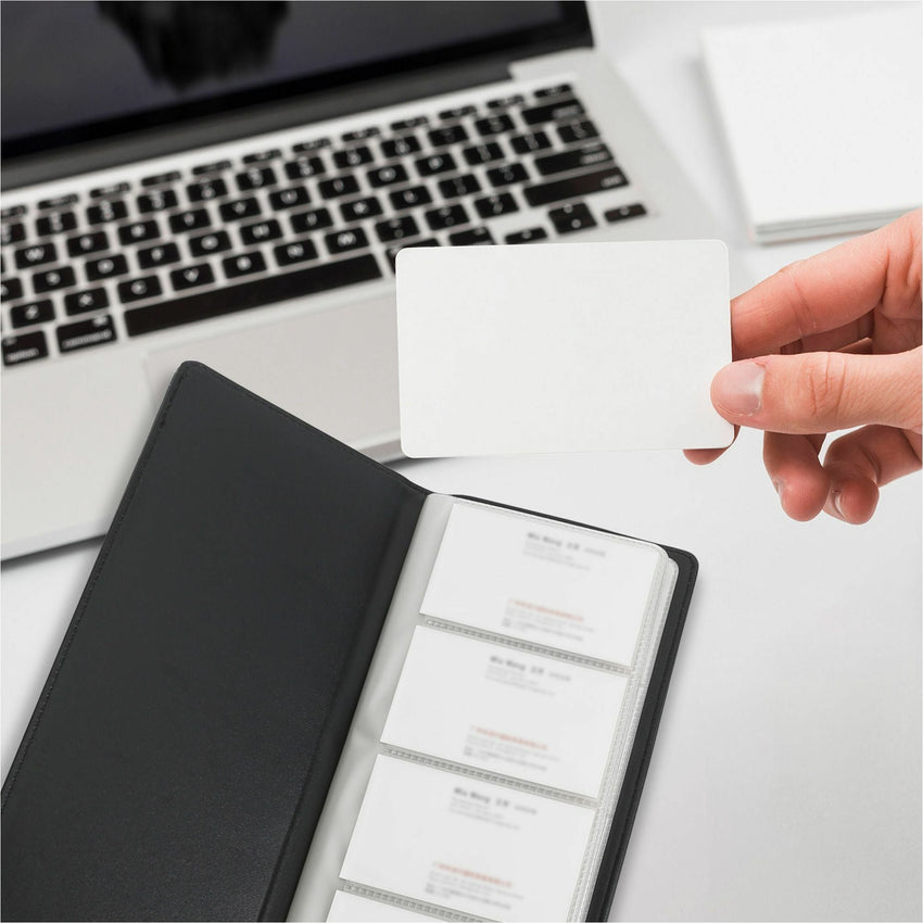 Lorell Business Card Storage Holder Compact Vinyl Plastic 1 Eac"H (LLR - LLR01030) - SchoolOutlet