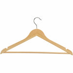 Lorell Wooden Coat Hangers Natural Wood with Metal Hook Garment Hanger 30/Carton 13.8
