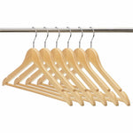 Lorell Wooden Coat Hangers Natural Wood with Metal Hook Garment Hanger 30/Carton 13.8