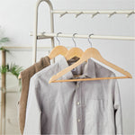 Lorell Wooden Coat Hangers Natural Wood with Metal Hook Garment Hanger 30/Carton 13.8