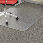 Lorell Low Pile Standard Lip Economy Chairmat for Carpeted Floors 48in x 36in Clear Vinyl (LLR - LLR02156) - SchoolOutlet