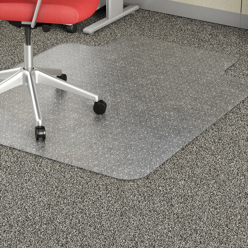 Lorell Low - Pile Economy Chairmat for Carpeted Floors 60in x 46in Rectangular Clear Vinyl (LLR - LLR02158) - SchoolOutlet