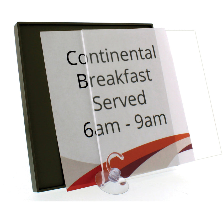 Lorell Snap Plate Architectural Information Sign Surface Mountable 10"W x 10"L x 10"H (LLR - LLR02652) - SchoolOutlet