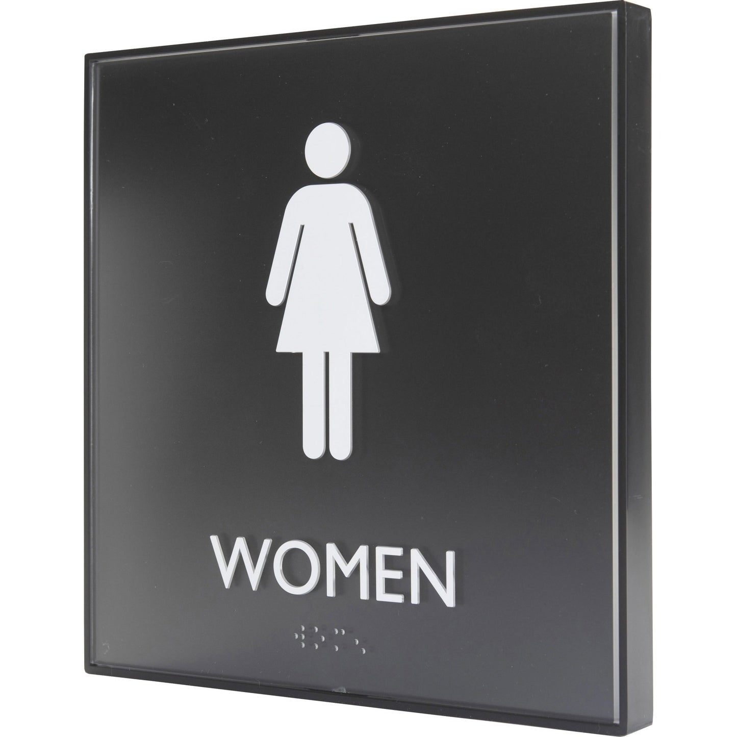 Lorell Women's Restroom Sign Surface Mountable 8"W x 8"L x 8"H (LLR - LLR02656) - SchoolOutlet