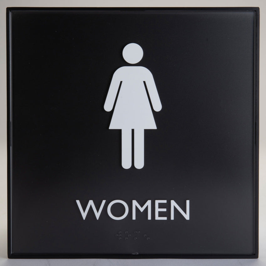Lorell Women's Restroom Sign Surface Mountable 8"W x 8"L x 8"H (LLR - LLR02656) - SchoolOutlet