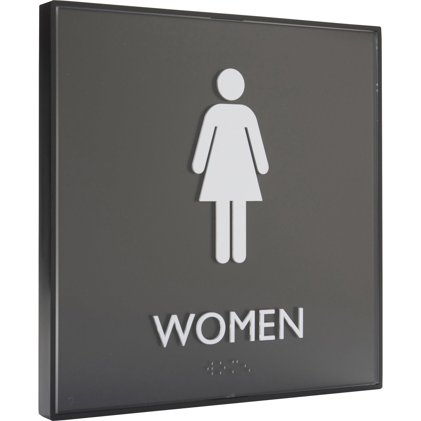 Lorell Women's Restroom Sign Surface Mountable 8"W x 8"L x 8"H (LLR - LLR02656) - SchoolOutlet