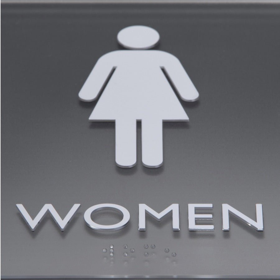 Lorell Women's Restroom Sign Surface Mountable 8"W x 8"L x 8"H (LLR - LLR02656) - SchoolOutlet