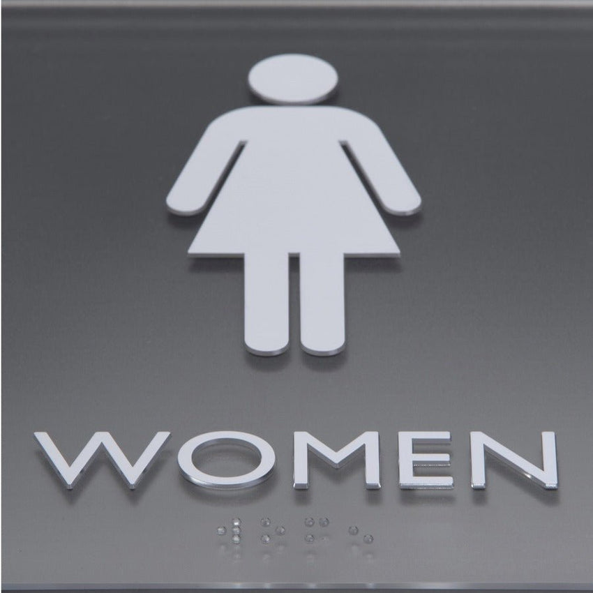 Lorell Women's Restroom Sign Surface Mountable 8"W x 8"L x 8"H (LLR - LLR02656) - SchoolOutlet