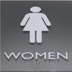 Lorell Women's Restroom Sign Surface Mountable 8