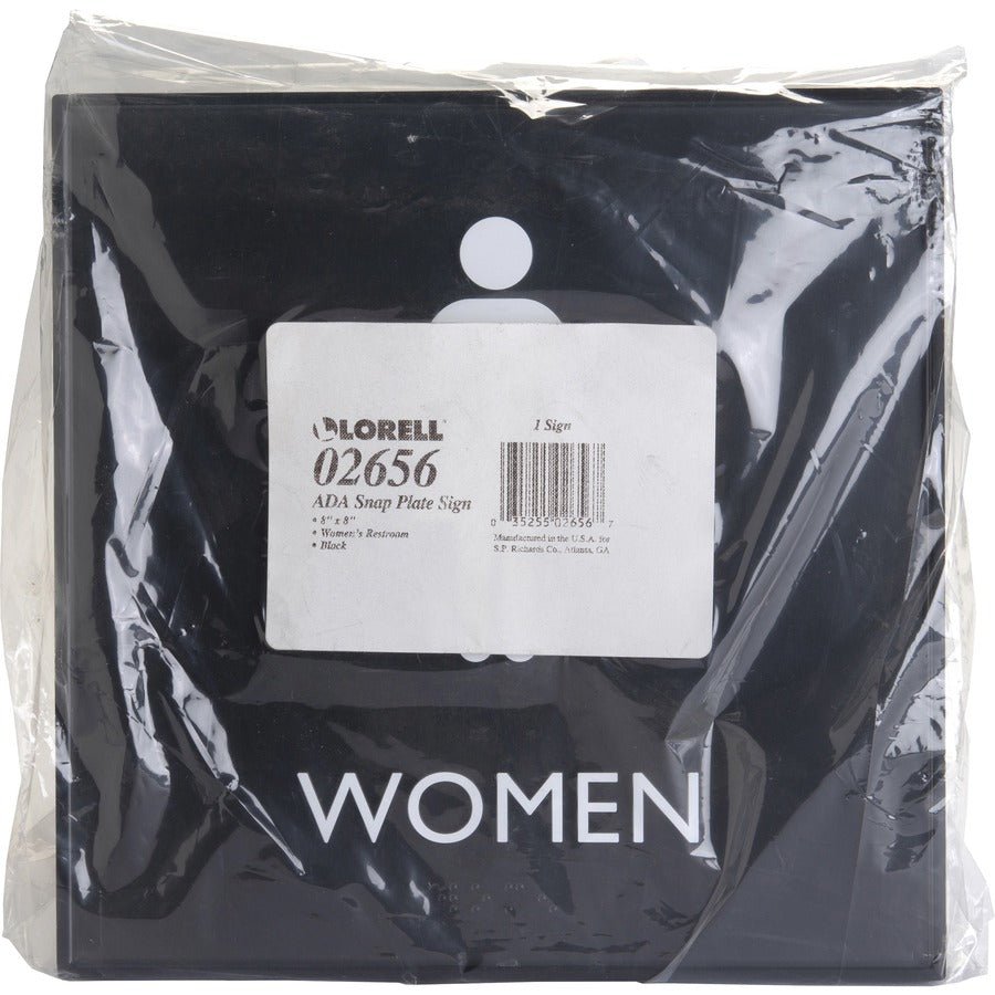 Lorell Women's Restroom Sign Surface Mountable 8"W x 8"L x 8"H (LLR - LLR02656) - SchoolOutlet