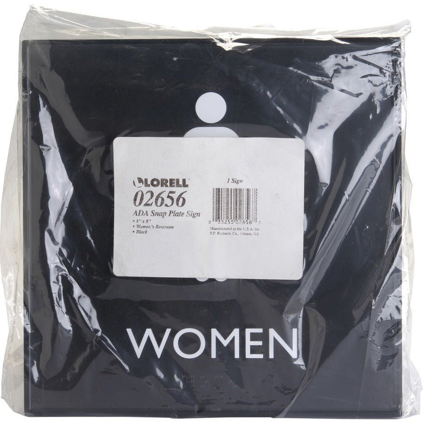 Lorell Women's Restroom Sign Surface Mountable 8"W x 8"L x 8"H (LLR - LLR02656) - SchoolOutlet