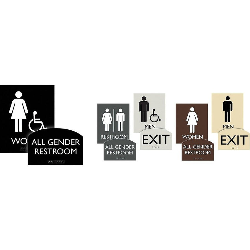 Lorell Women's Restroom Sign Surface Mountable 8"W x 8"L x 8"H (LLR - LLR02656) - SchoolOutlet