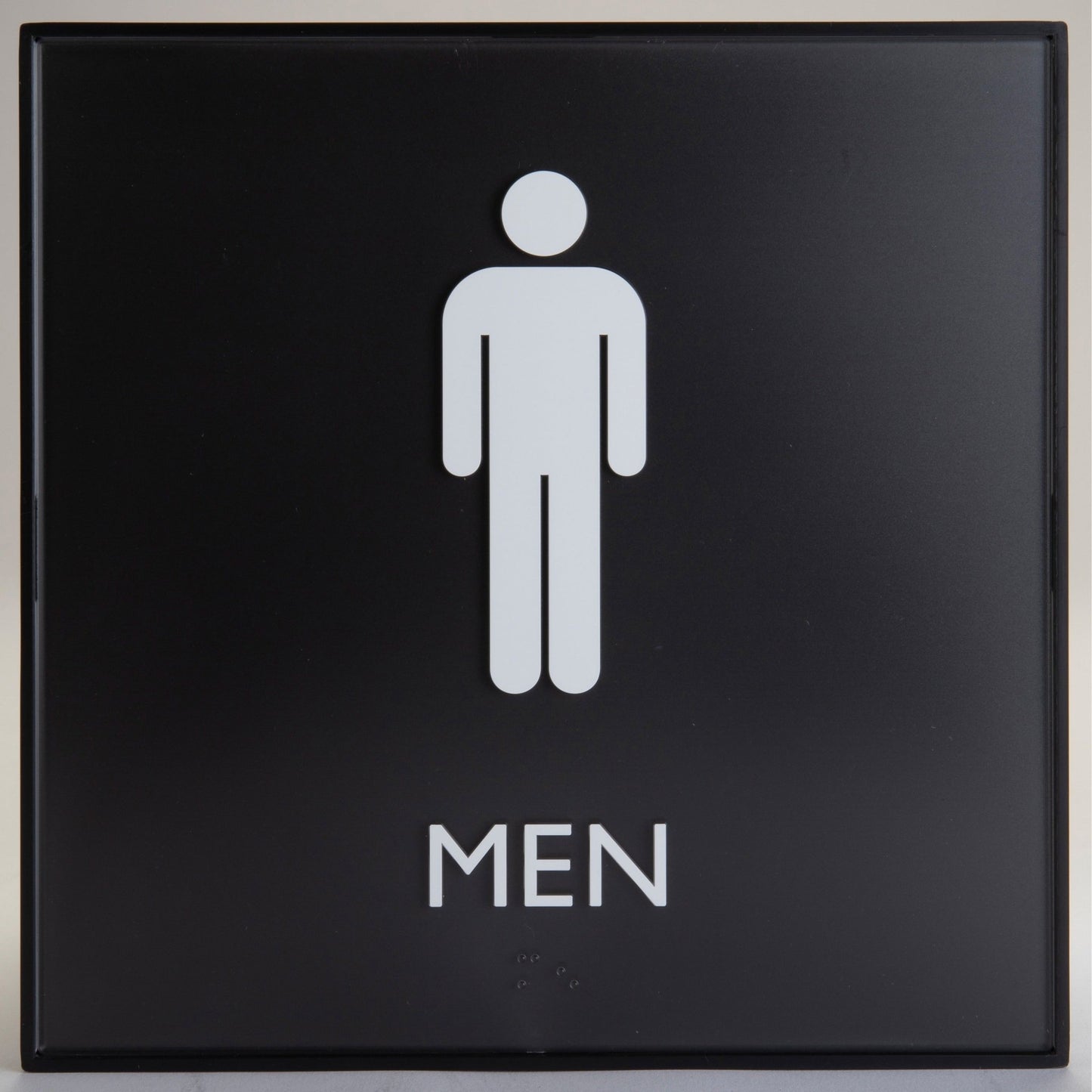 Lorell Men's Restroom Information Sign Surface Mountable 8"W x 8"L x 8"H (LLR - LLR02658) - SchoolOutlet